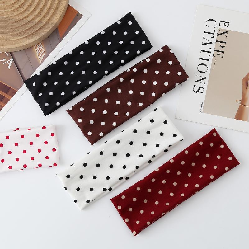 Polka Dot Yoga Elastic Headban - J-Yoga Fitness review and price