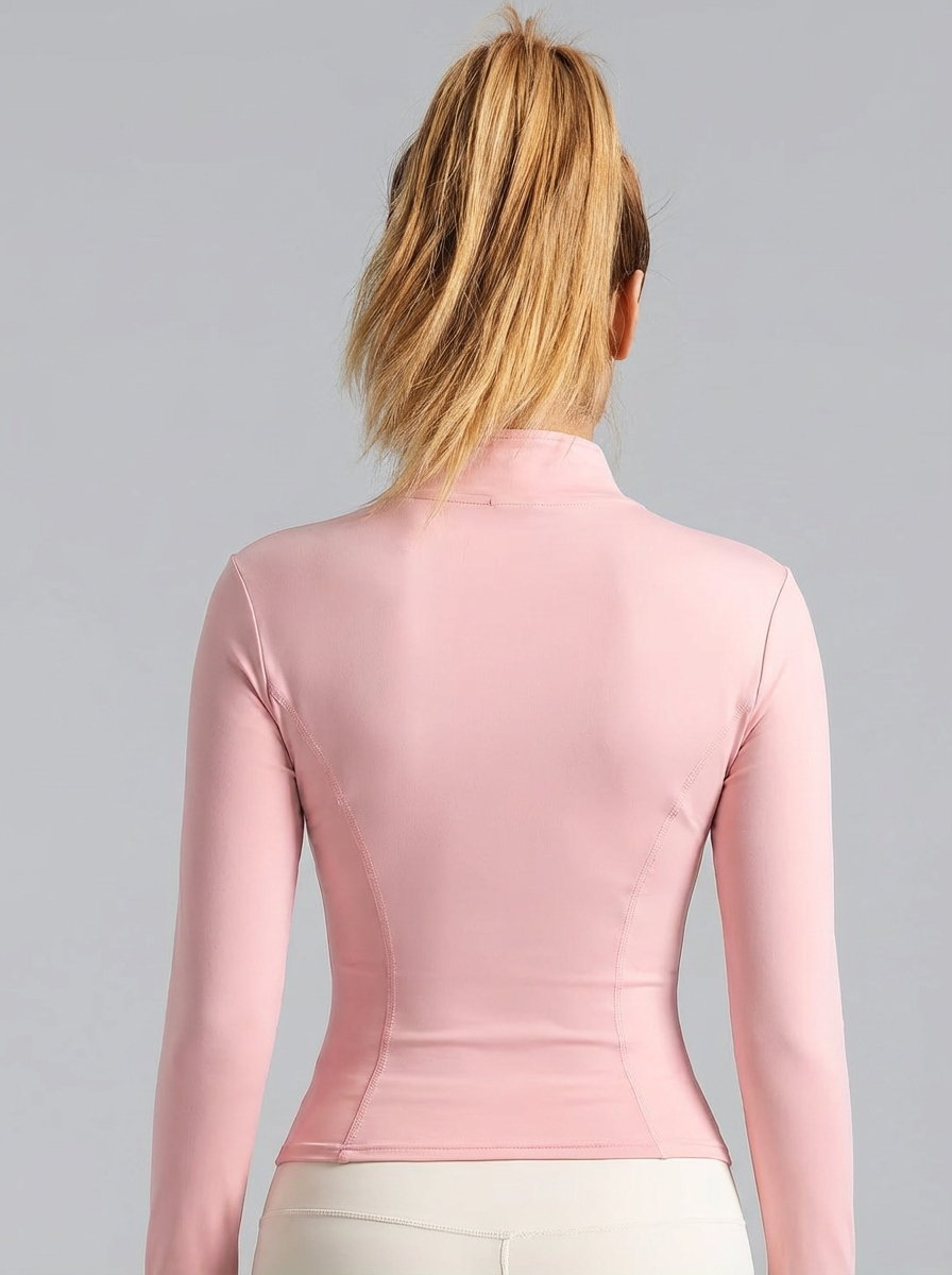 New Women Light Pink Yoga Coat - Yoga Fitness Up review and price
