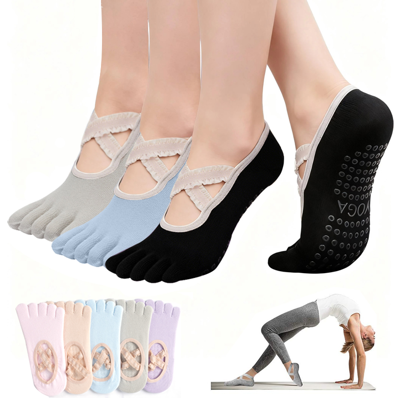 Ladies Non-Slip Pilates Socks  - Fitness Yoga Pilates review and price