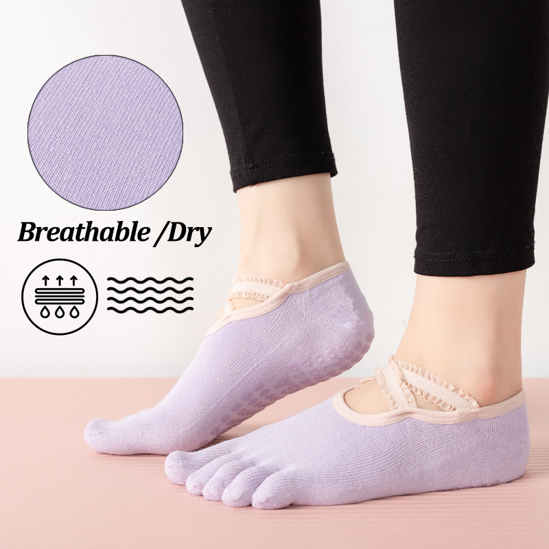Ladies Non-Slip Pilates Socks  - Fitness Yoga Pilates review and price