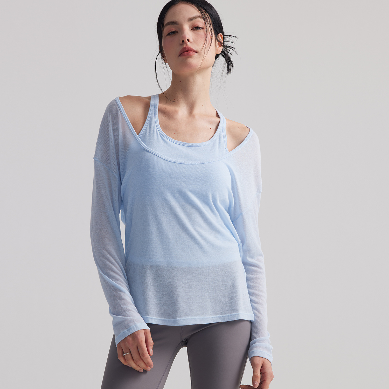 Women Loose Semi Sheer Long Sl - Yoga Fitness Up review and price